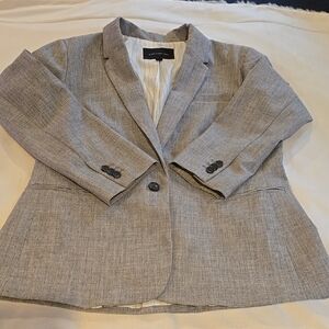 Banana Republic Light Gray Tailored Blazer